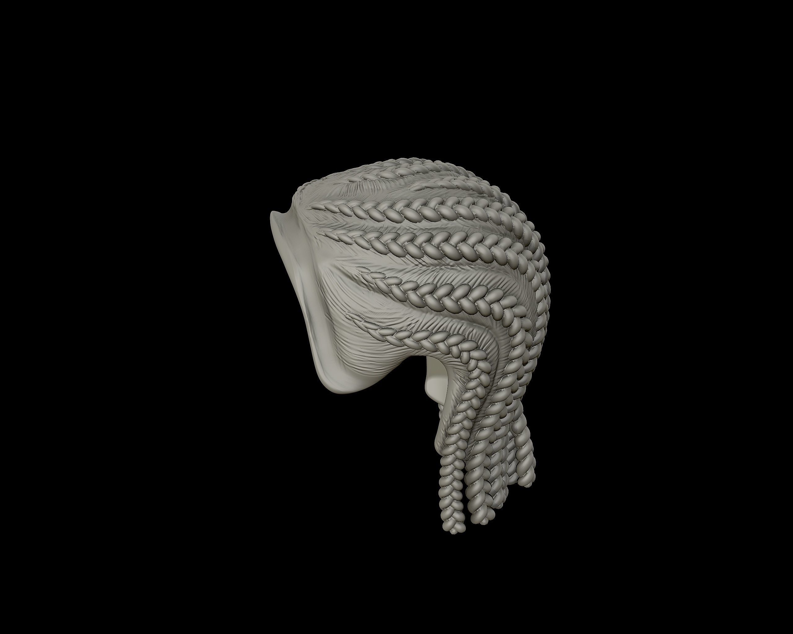 Braid Hairstyle 11 3D print model_13