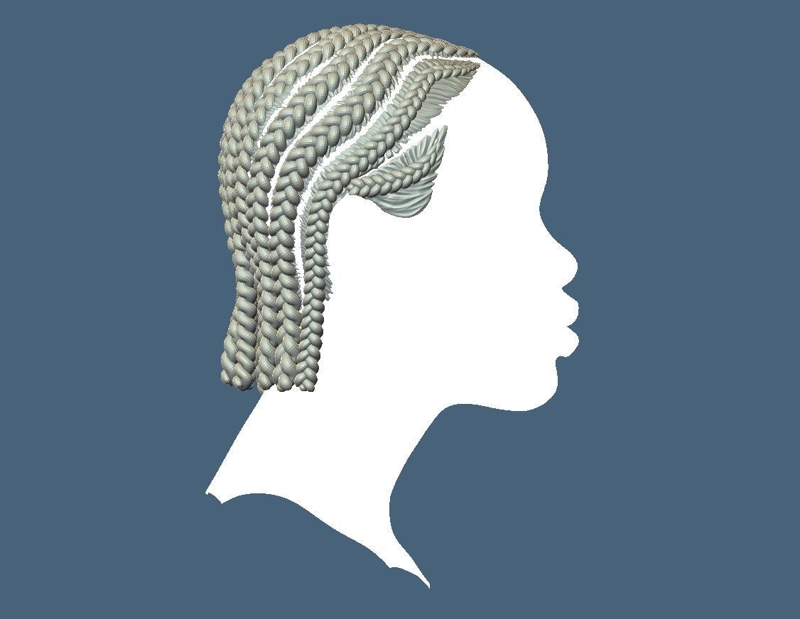Braid Hairstyle 11 3D print model_5