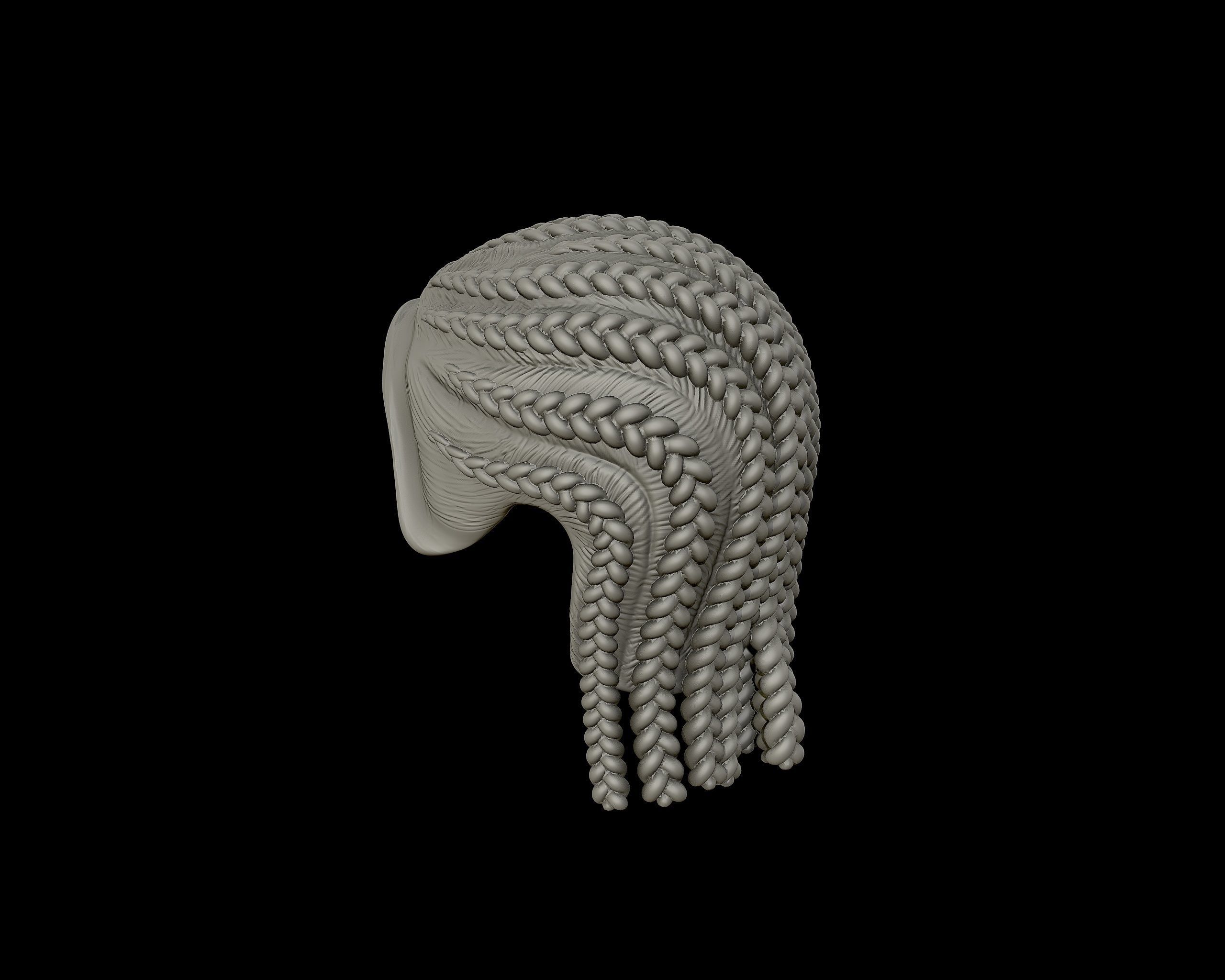 Braid Hairstyle 11 3D print model_14