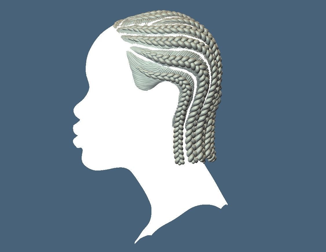 Braid Hairstyle 11 3D print model_3