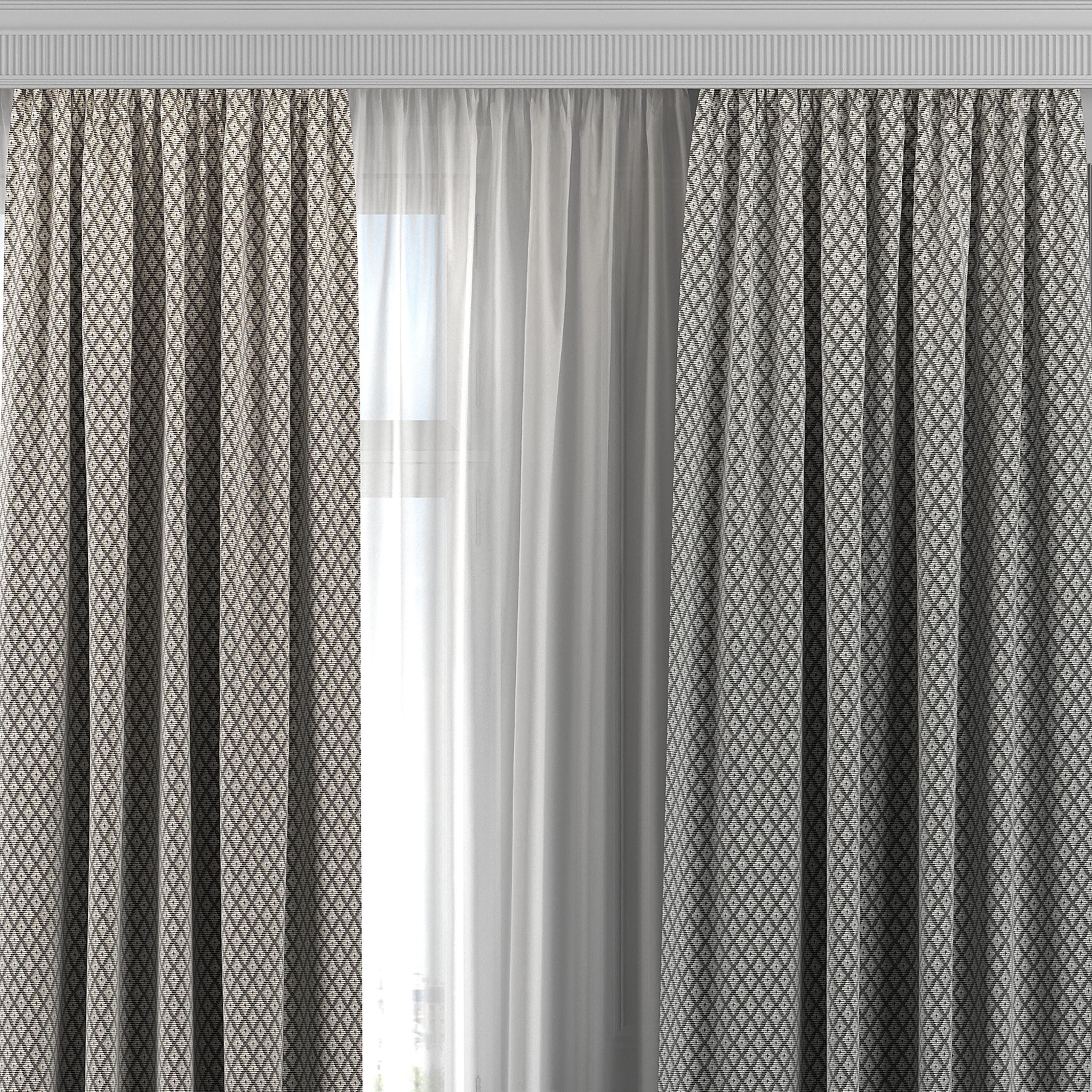 Curtain Set 298 3D model_1