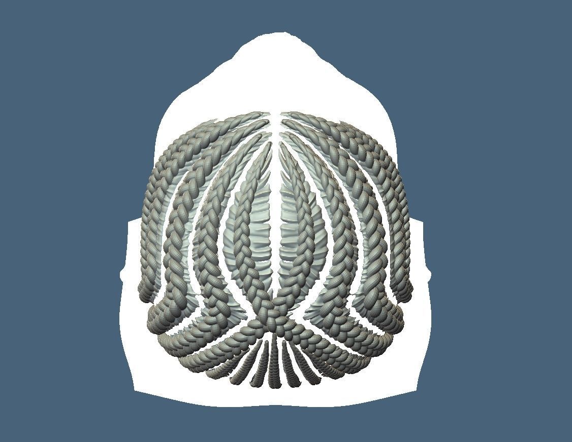 Braid Hairstyle 12 3D print model_6