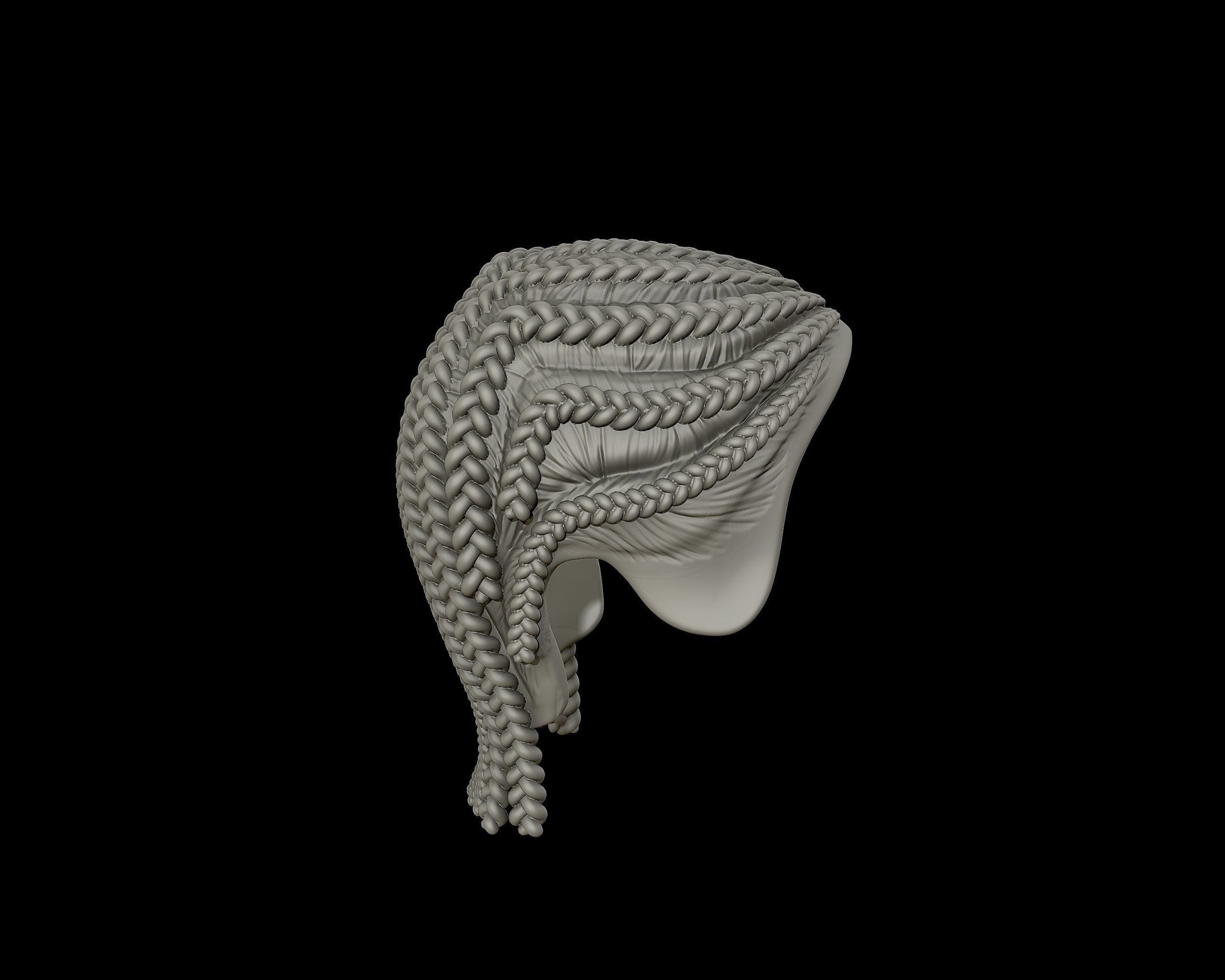 Braid Hairstyle 12 3D print model_18
