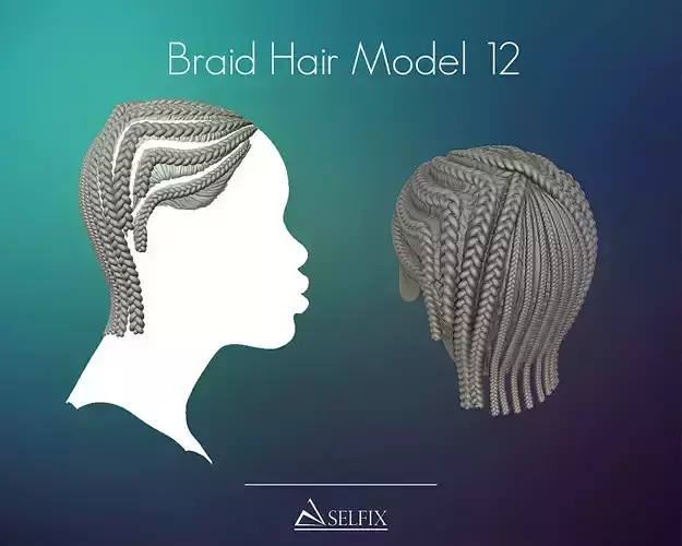 Braid Hairstyle 12 3D print model