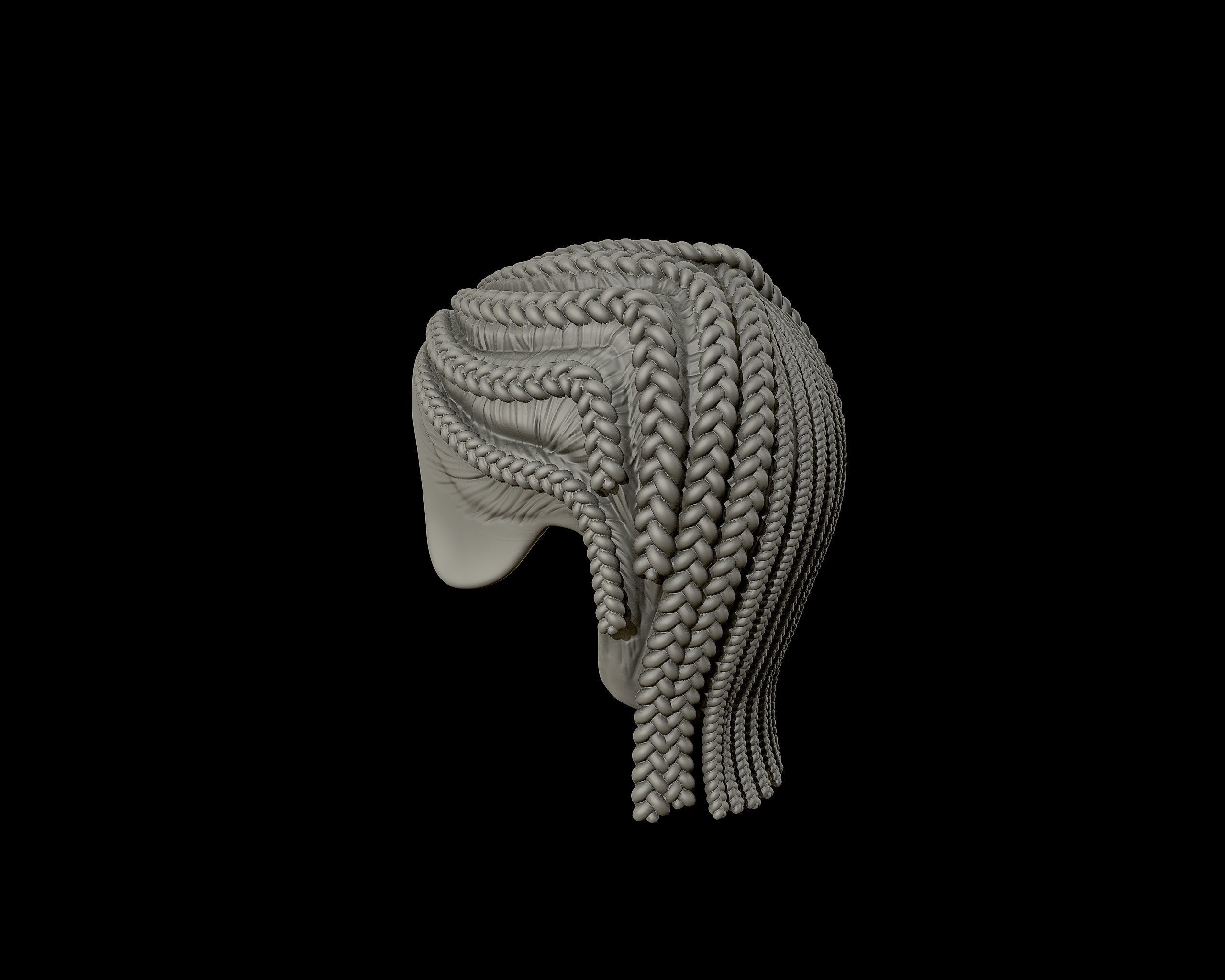 Braid Hairstyle 12 3D print model_13