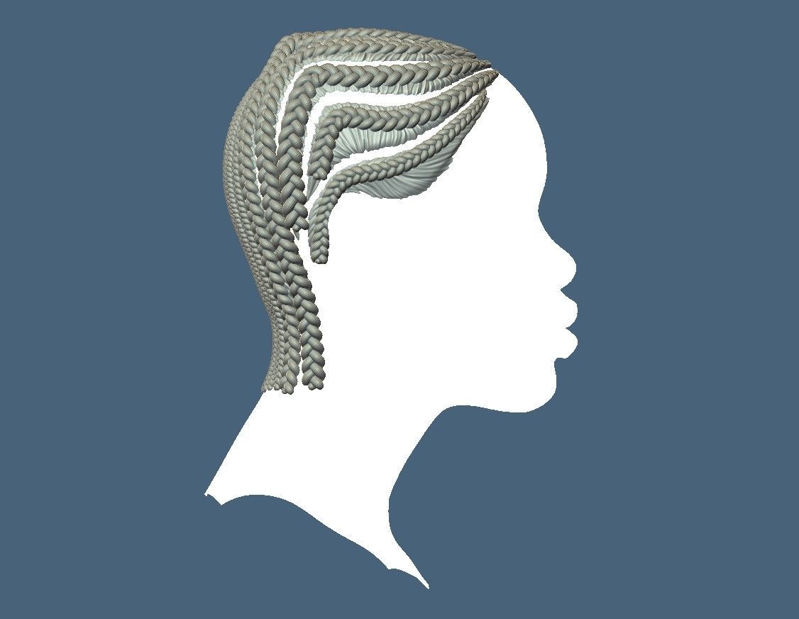 Braid Hairstyle 12 3D print model_5