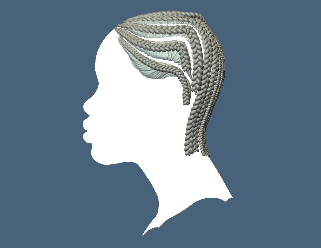 Braid Hairstyle 12 3D print model_3