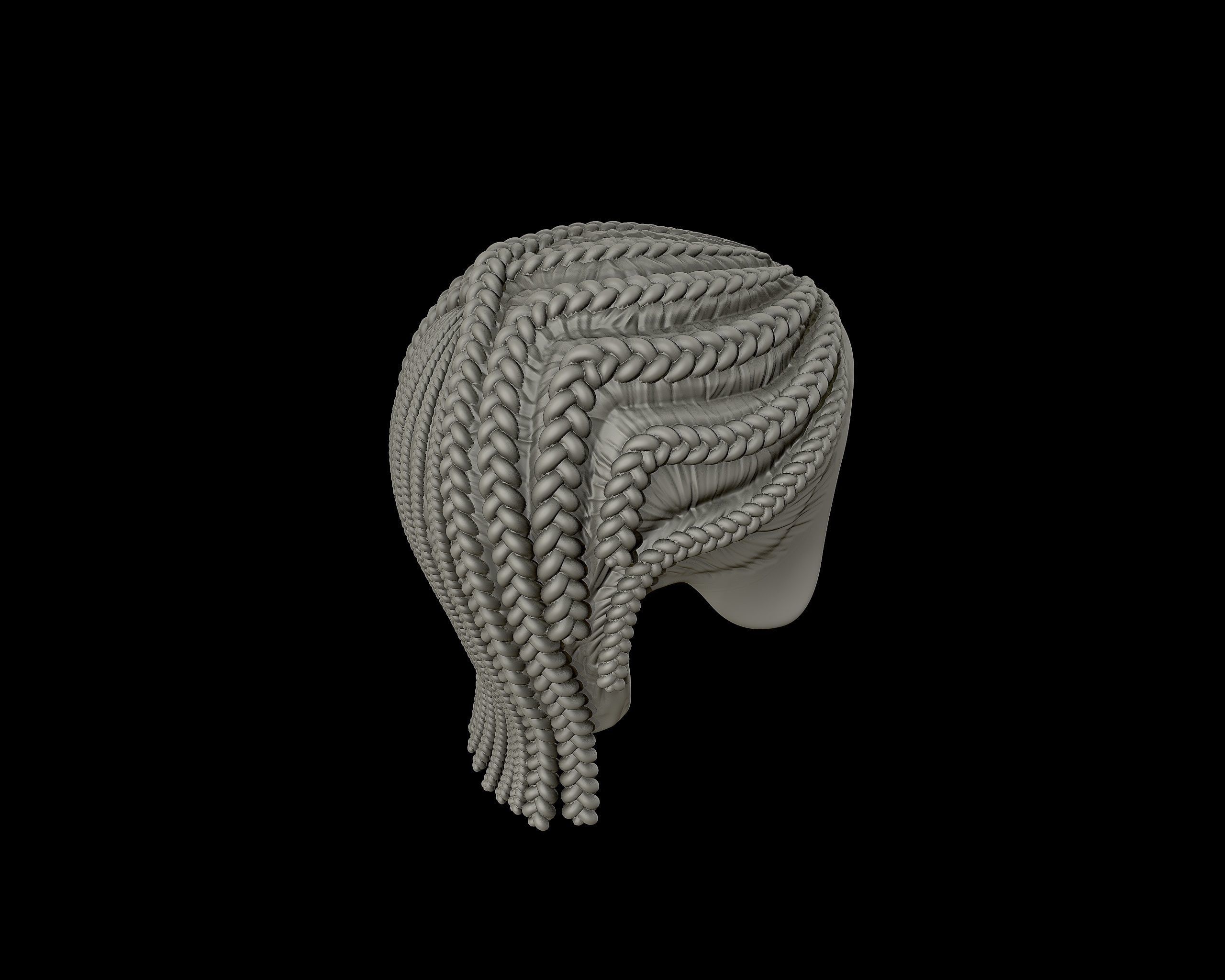 Braid Hairstyle 12 3D print model_17