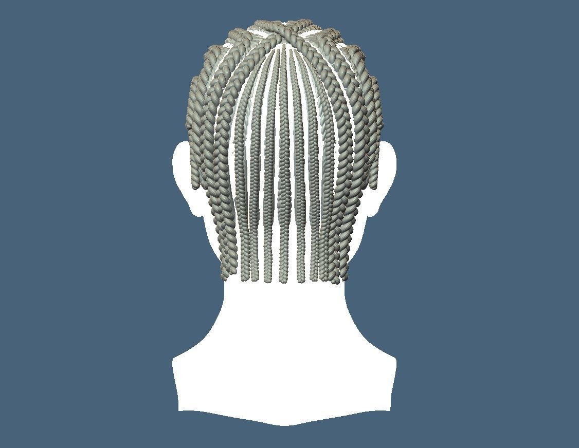 Braid Hairstyle 12 3D print model_4