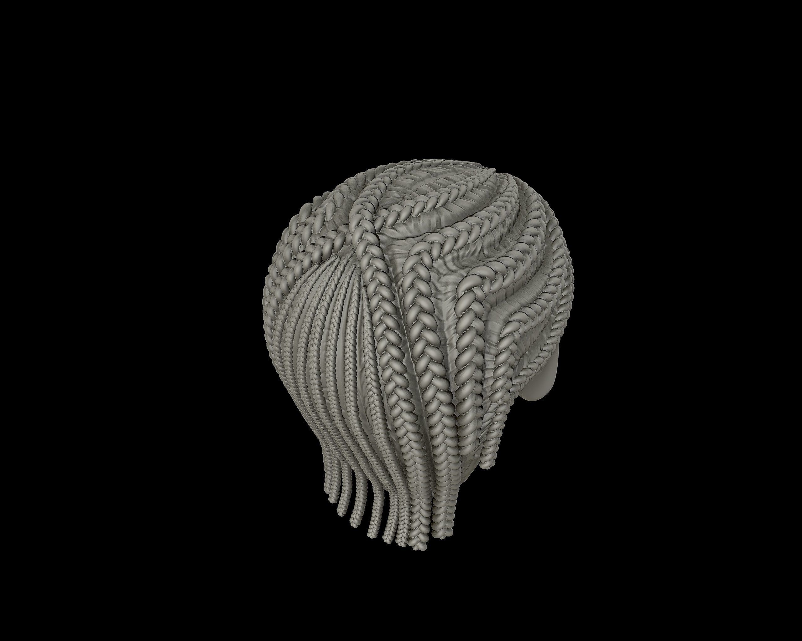 Braid Hairstyle 12 3D print model_16