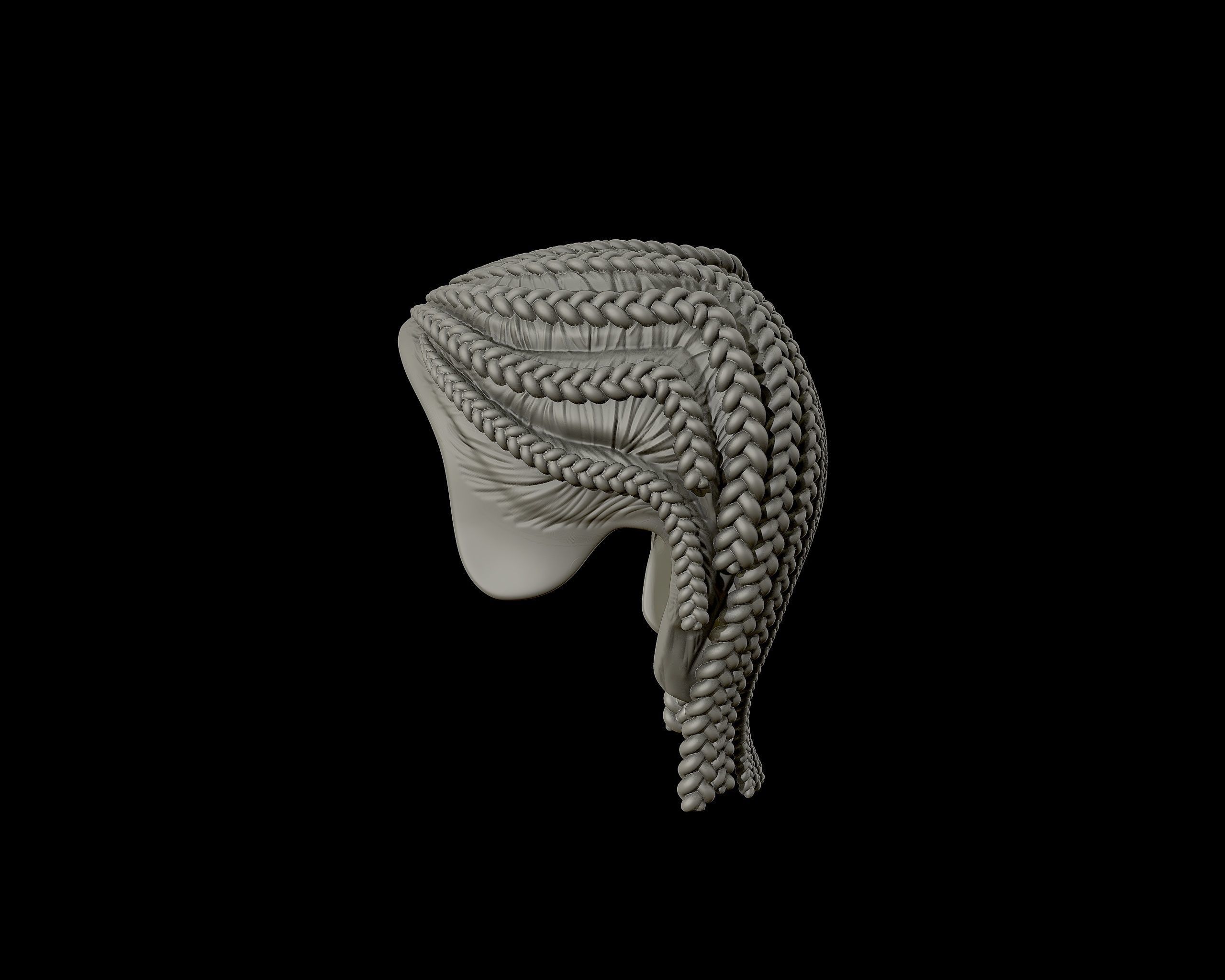 Braid Hairstyle 12 3D print model_12