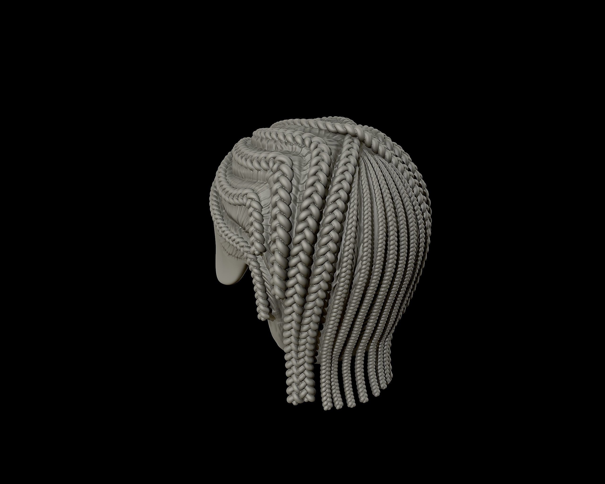 Braid Hairstyle 12 3D print model_14
