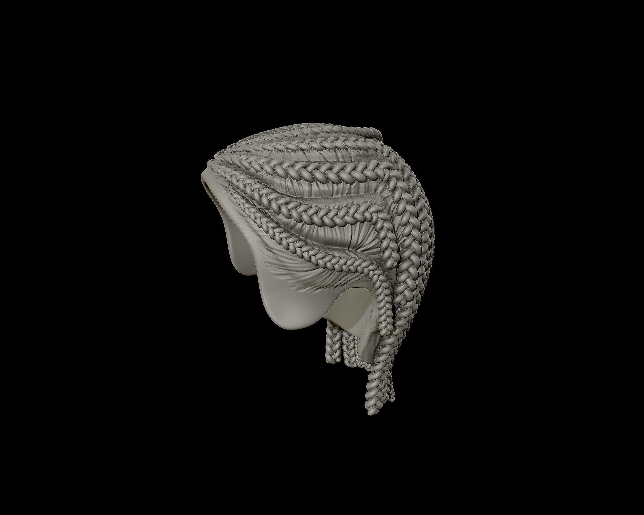 Braid Hairstyle 12 3D print model_11