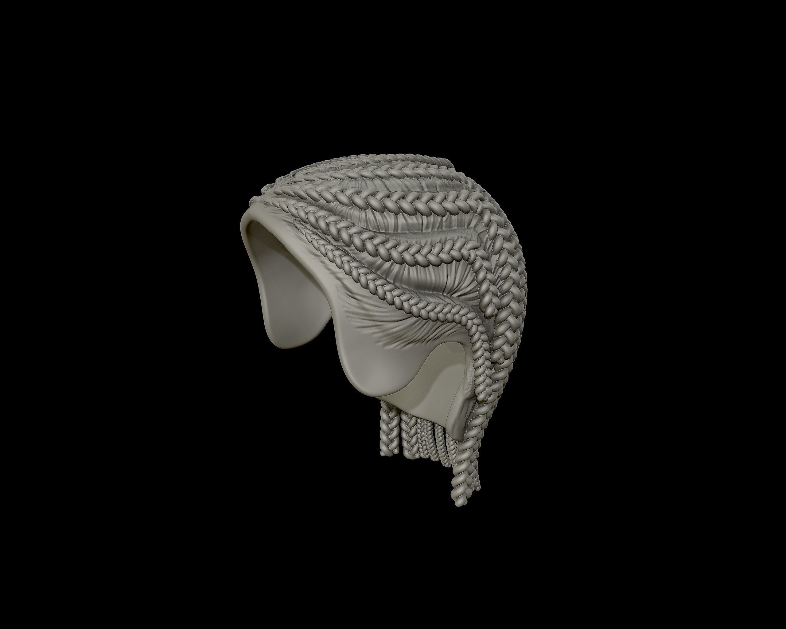 Braid Hairstyle 12 3D print model_10