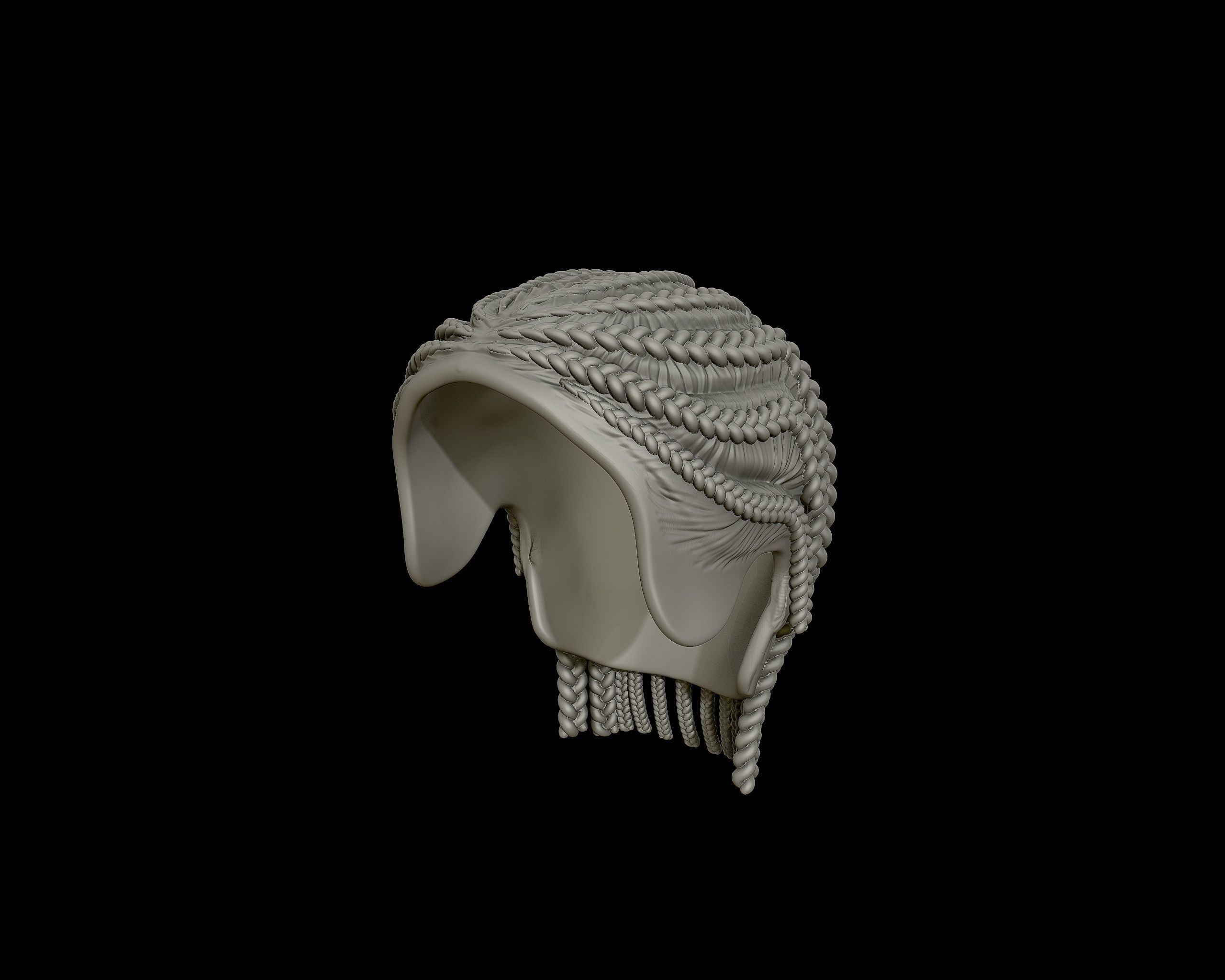 Braid Hairstyle 12 3D print model_9