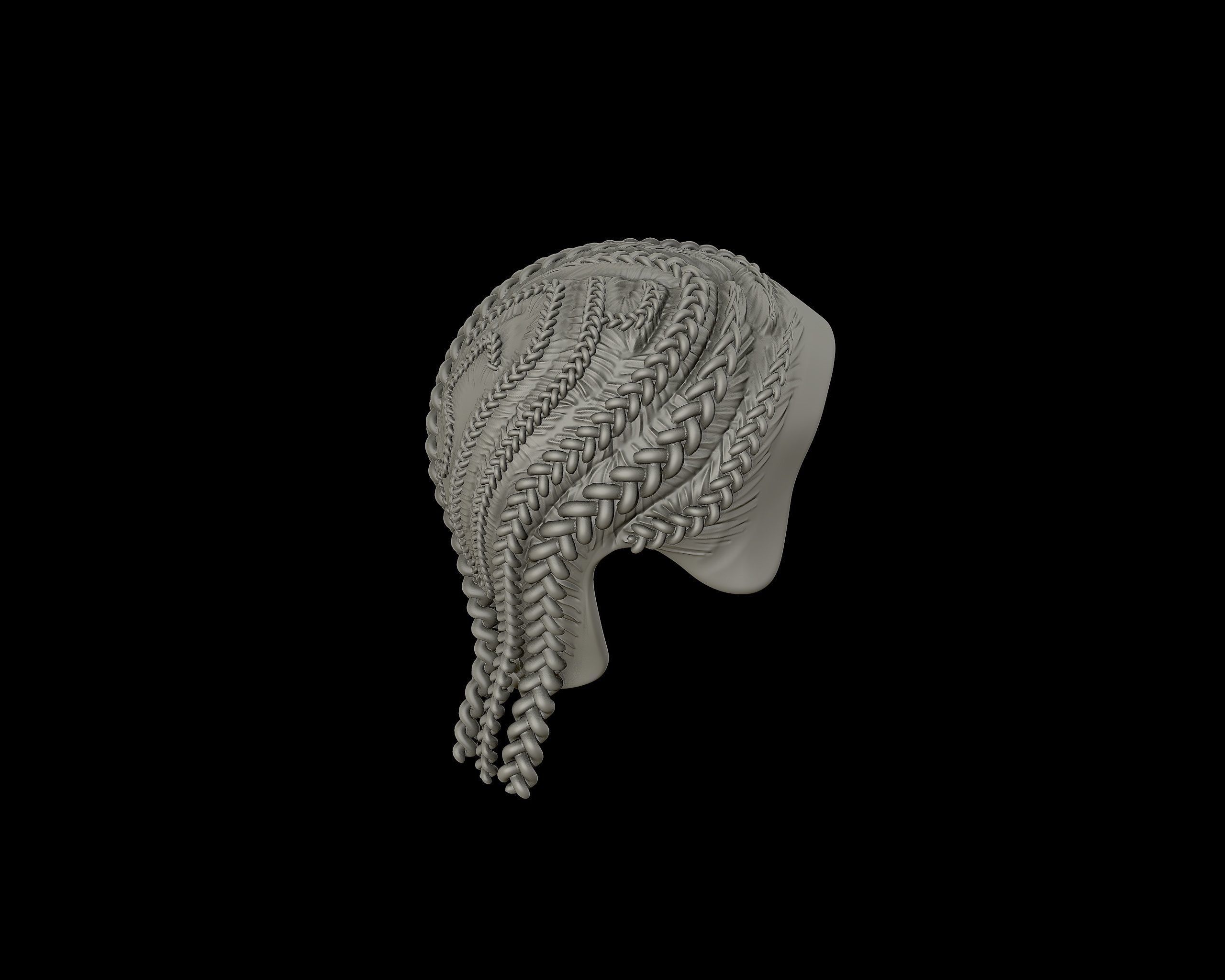 Braid Hairstyle 13 3D print model_18
