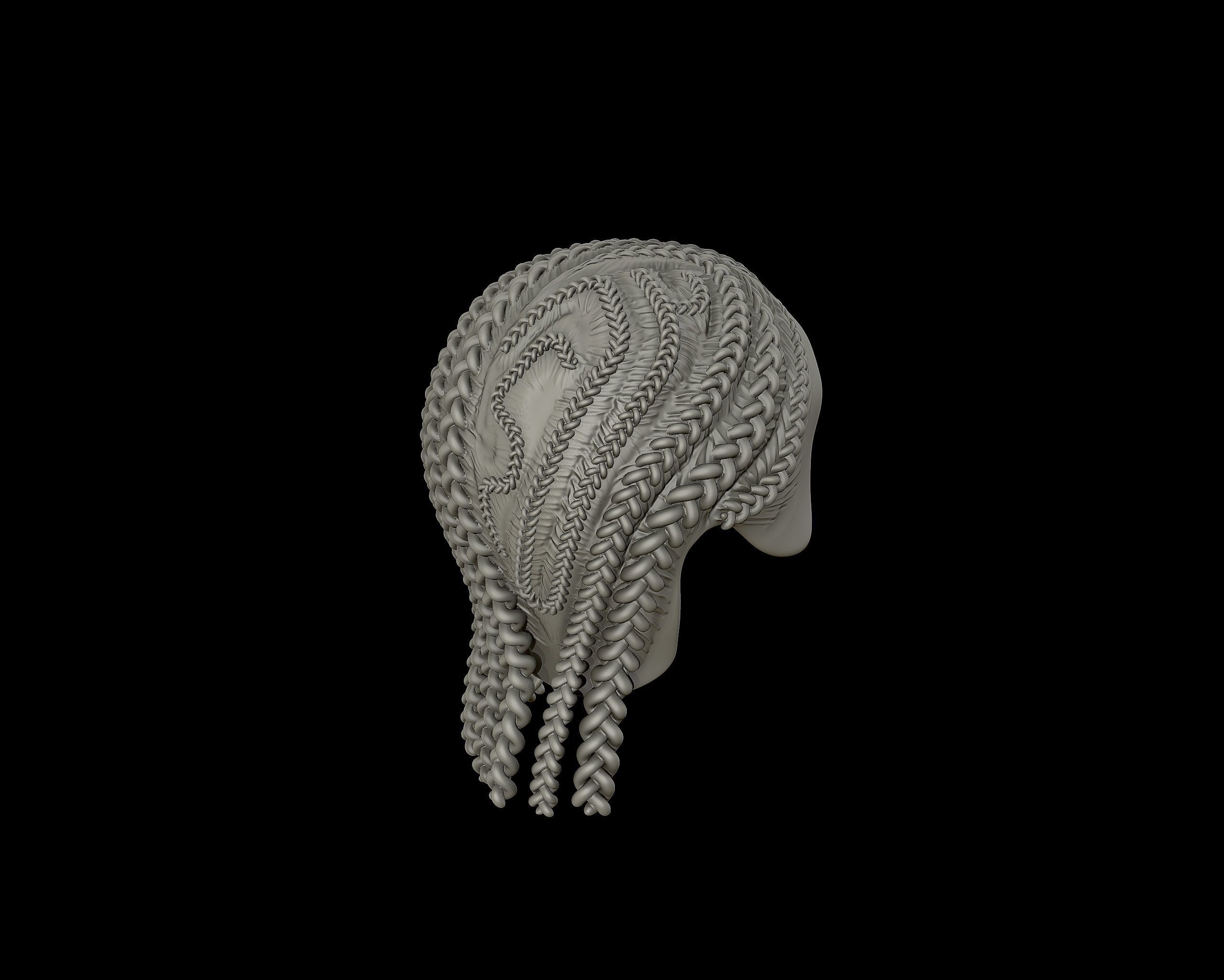 Braid Hairstyle 13 3D print model_17