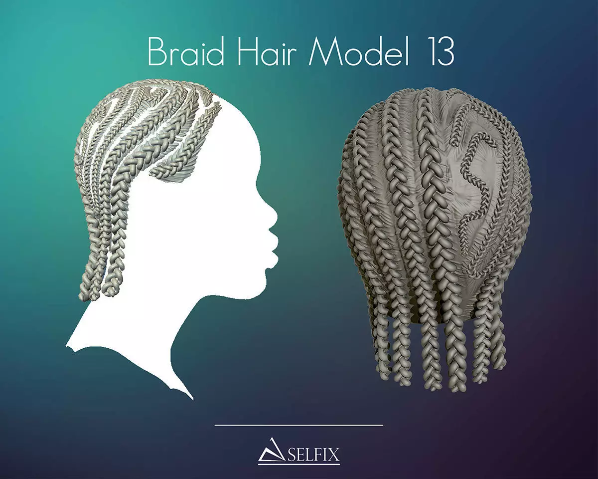 Braid Hairstyle 13 3D print model_0