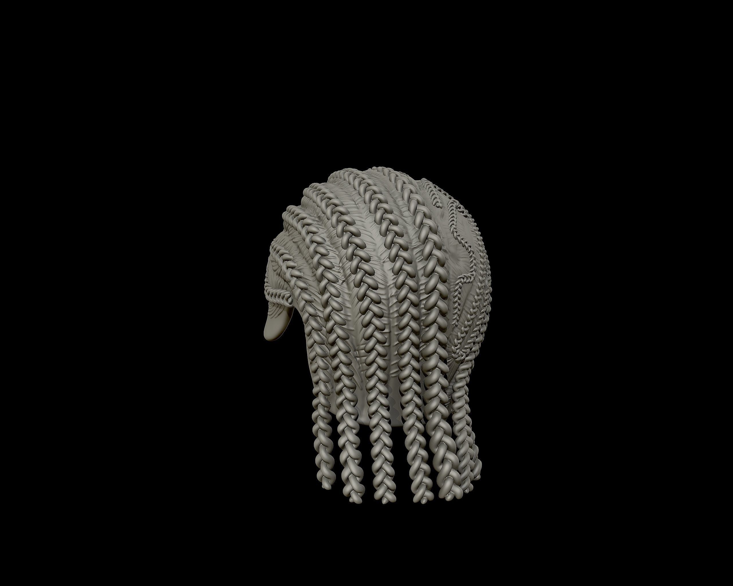 Braid Hairstyle 13 3D print model_14