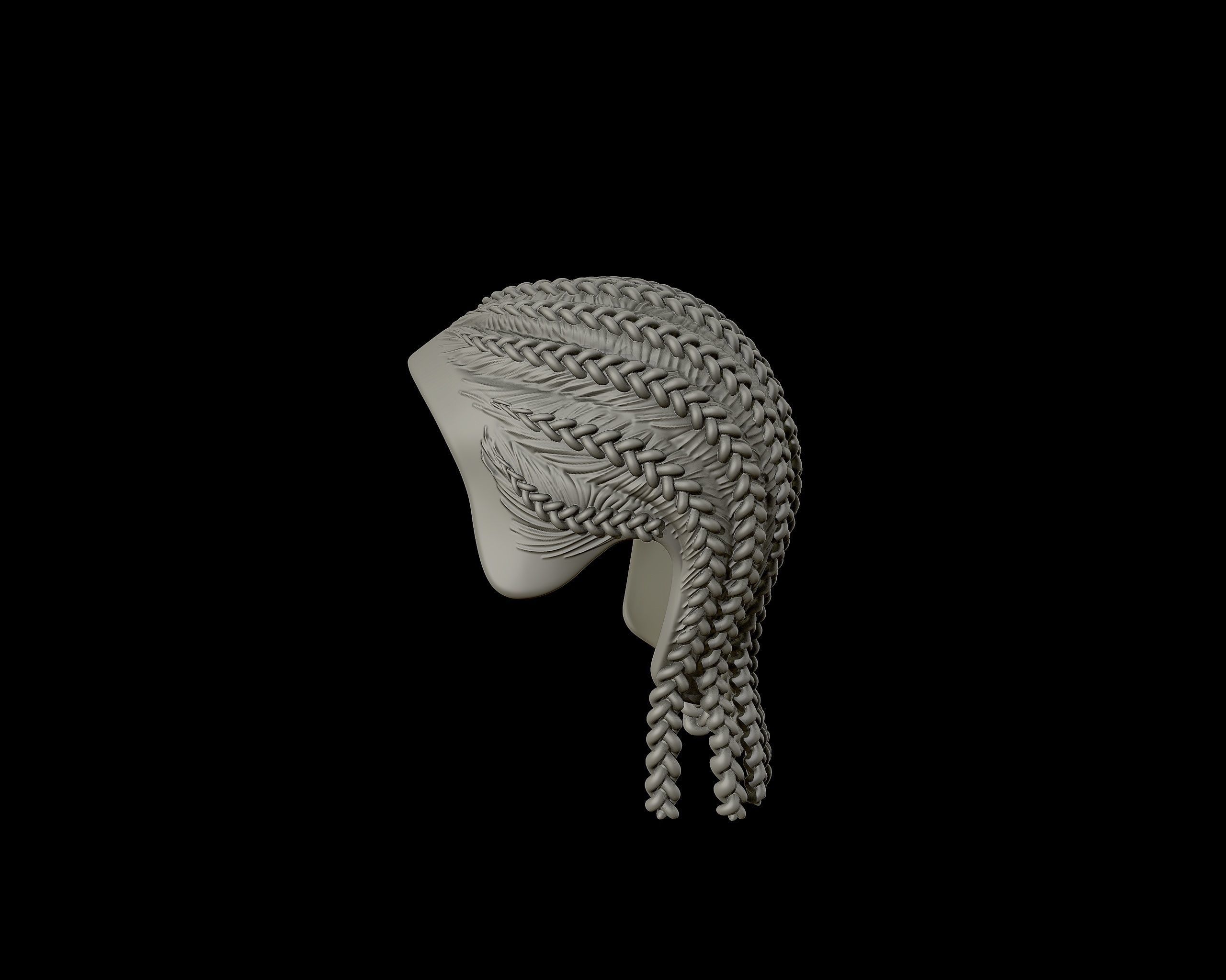 Braid Hairstyle 13 3D print model_11