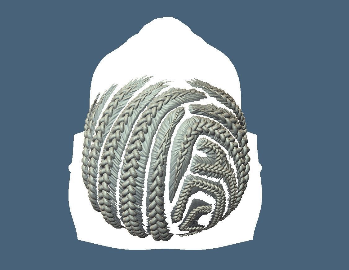 Braid Hairstyle 13 3D print model_6