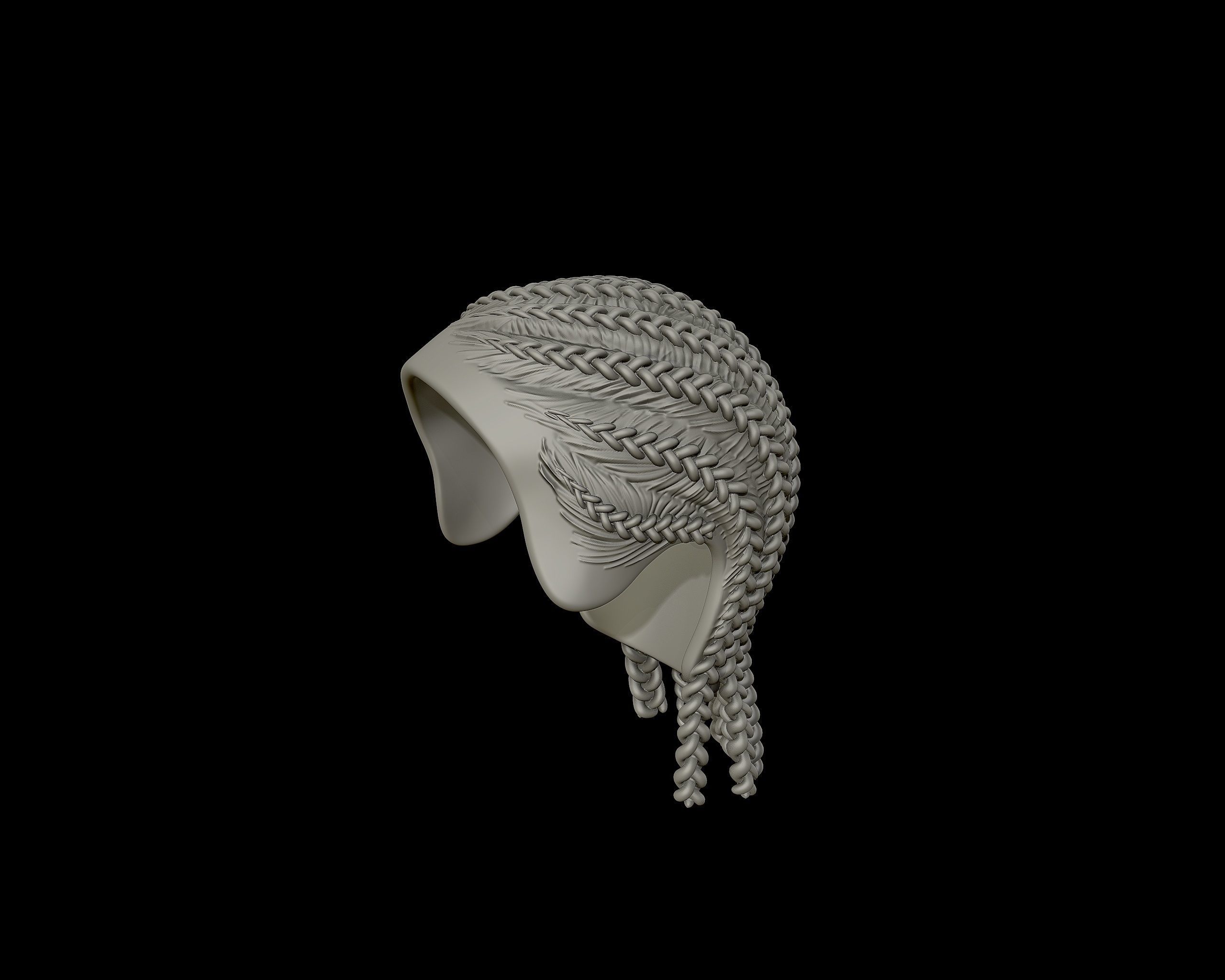 Braid Hairstyle 13 3D print model_10