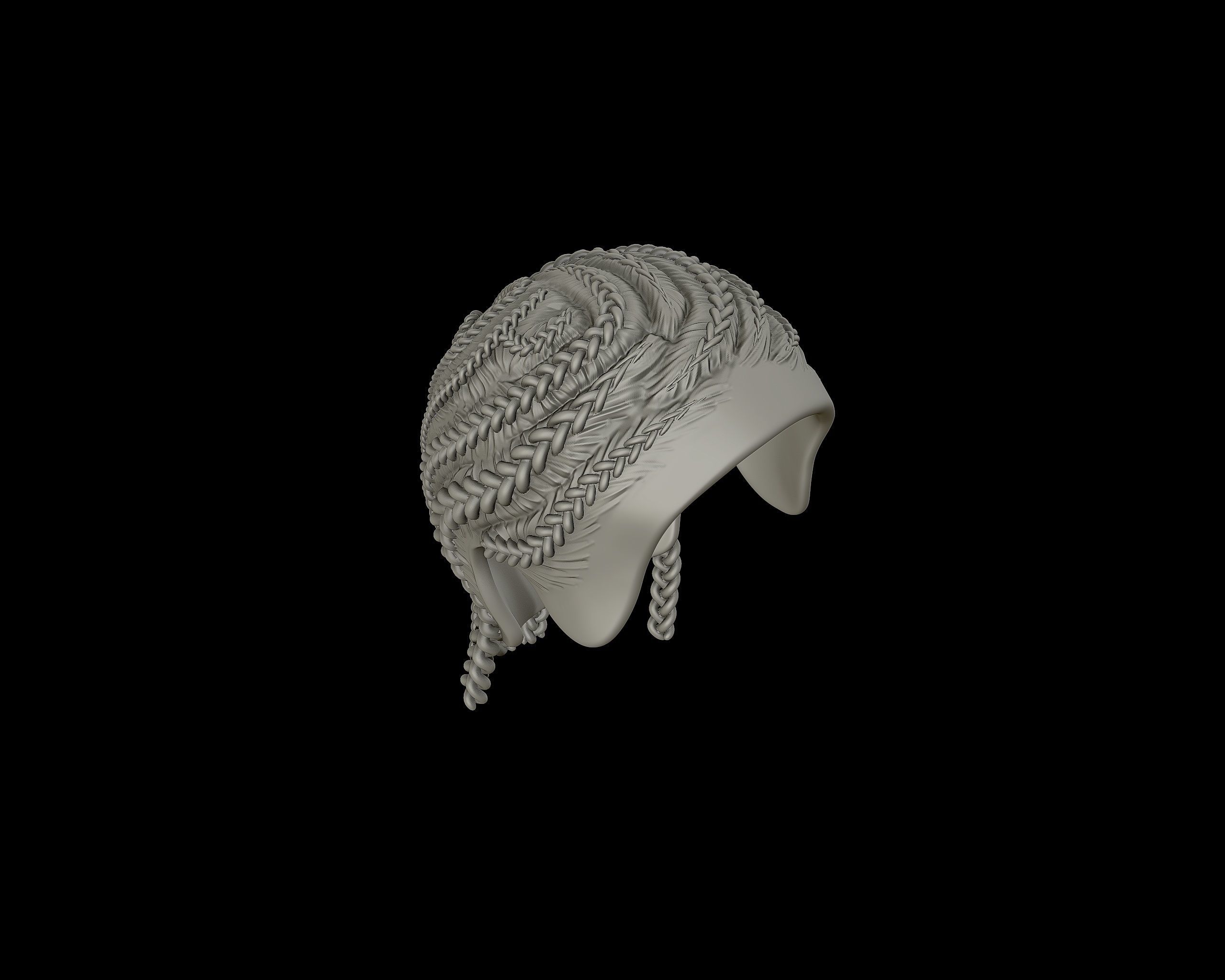 Braid Hairstyle 13 3D print model_19