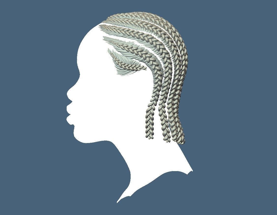 Braid Hairstyle 13 3D print model_3