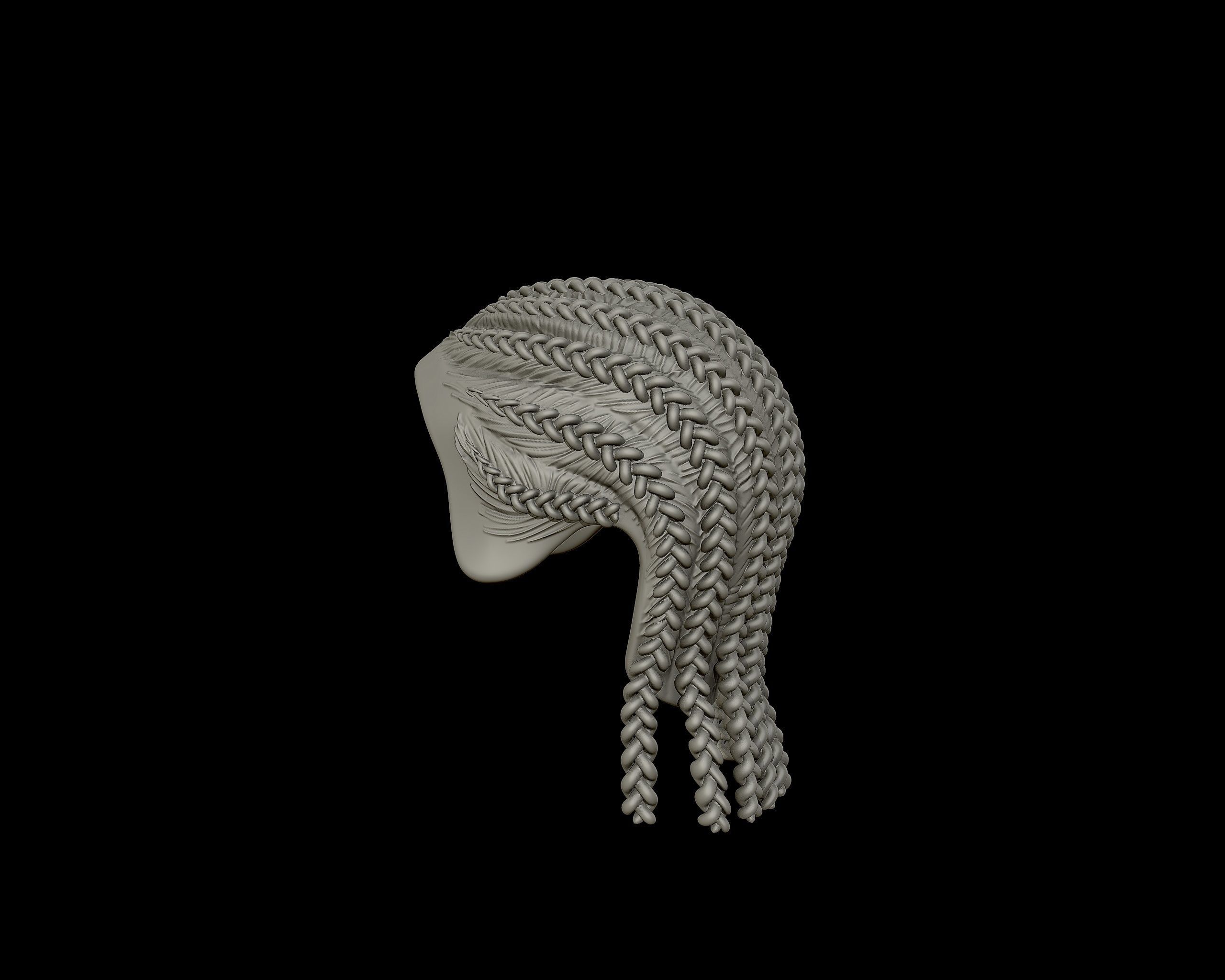 Braid Hairstyle 13 3D print model_12