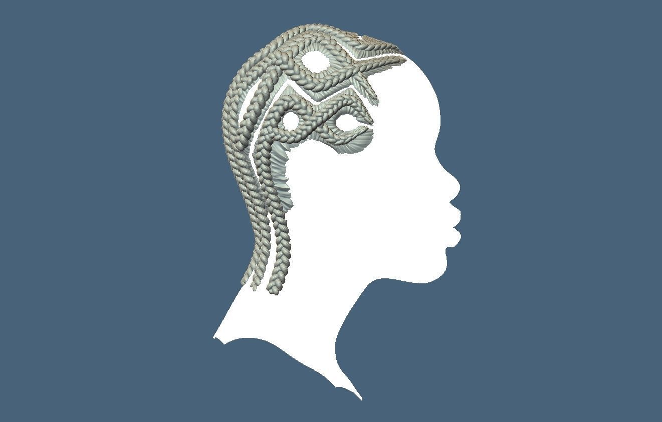 Braid Hairstyle 14 3D print model_5