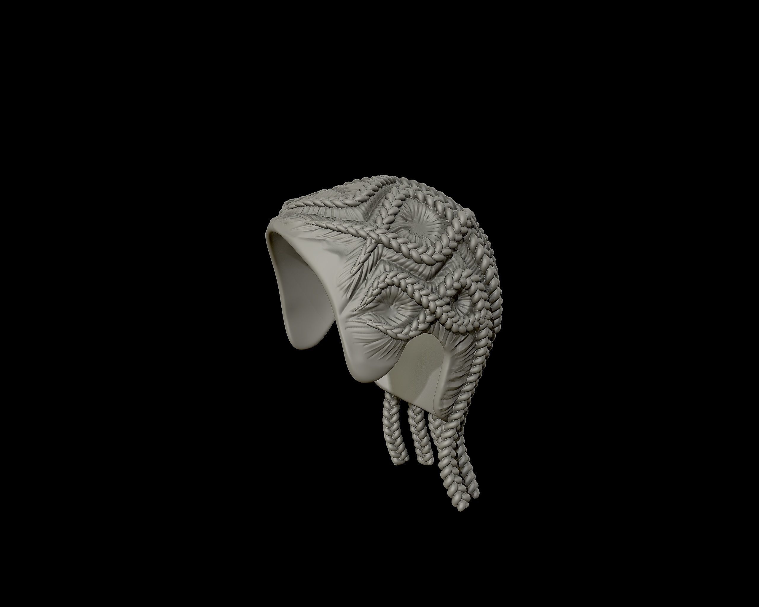 Braid Hairstyle 14 3D print model_10