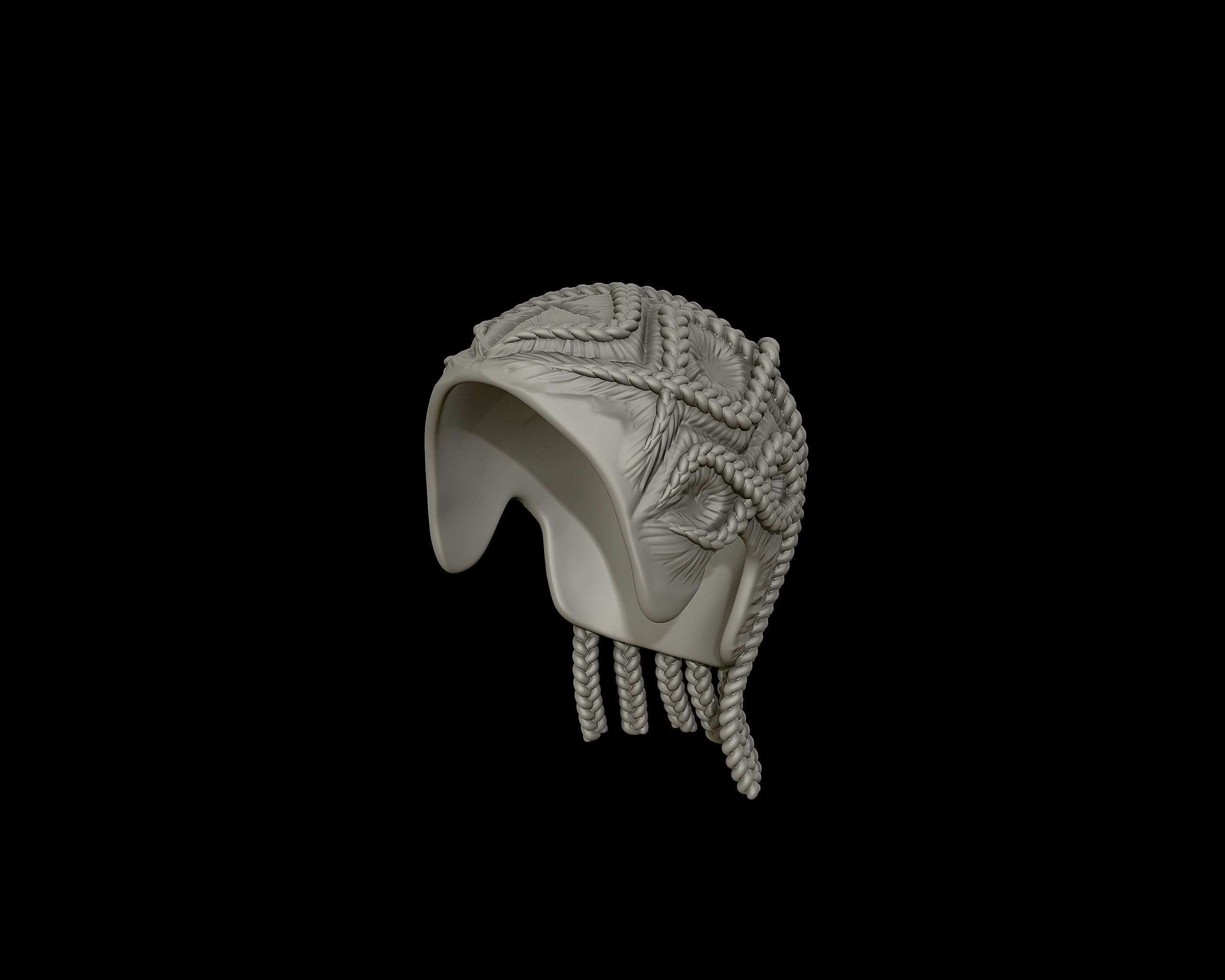 Braid Hairstyle 14 3D print model_9