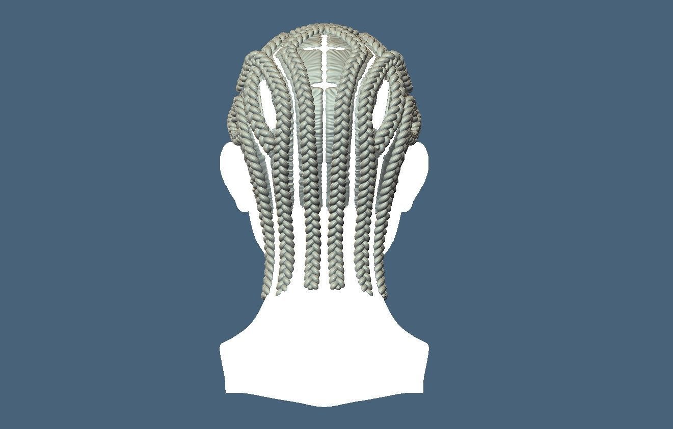Braid Hairstyle 14 3D print model_4