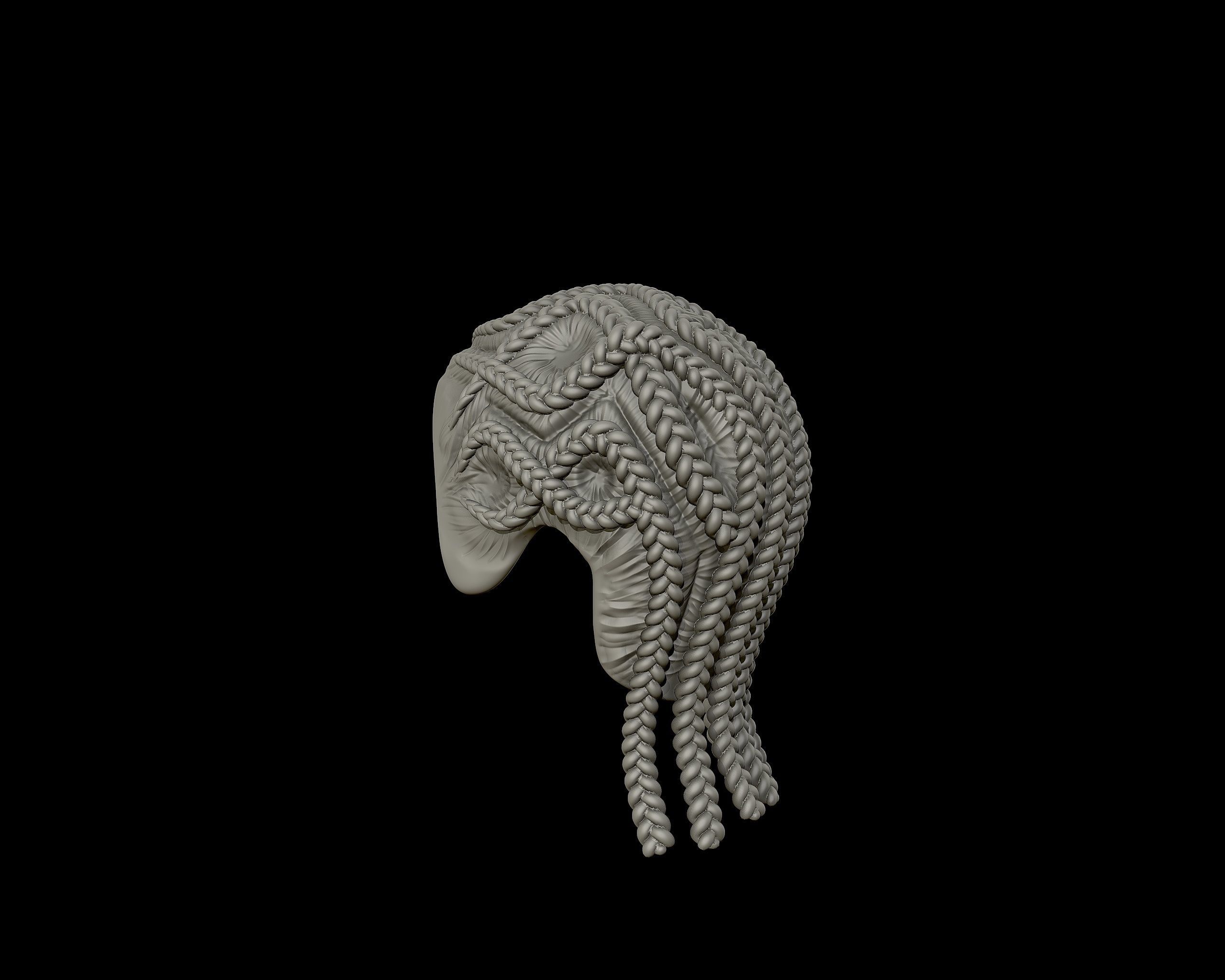 Braid Hairstyle 14 3D print model_12