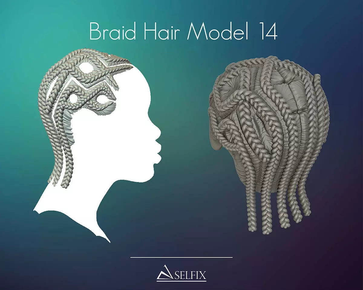 Braid Hairstyle 14 3D print model_0