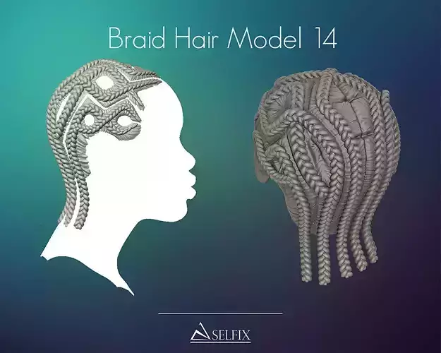 Braid Hairstyle 14 3D print model