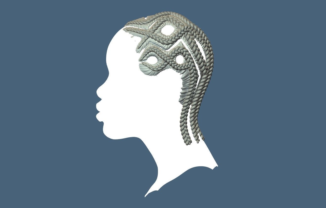 Braid Hairstyle 14 3D print model_3