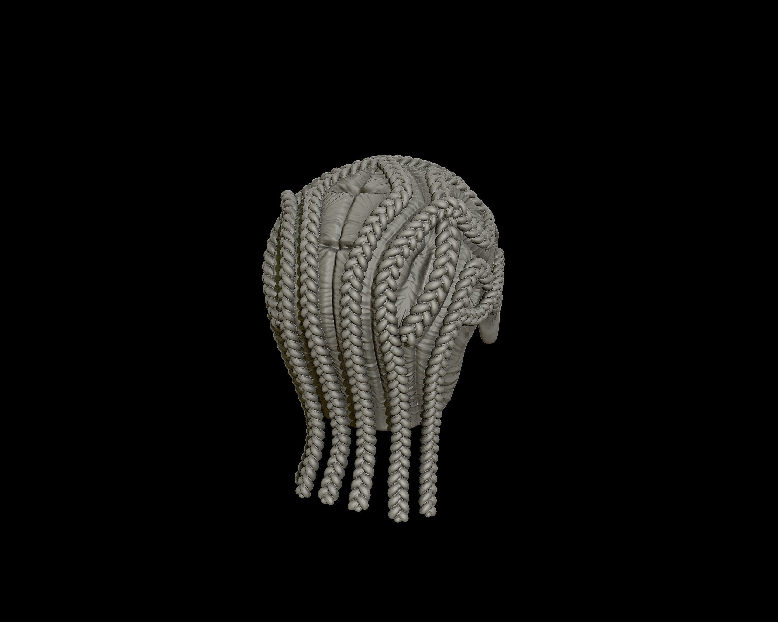 Braid Hairstyle 14 3D print model_15