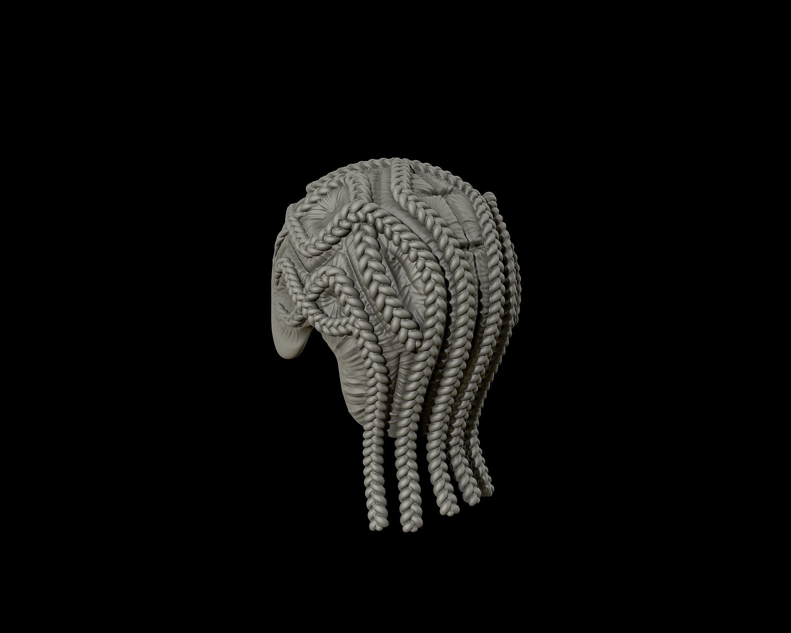 Braid Hairstyle 14 3D print model_13