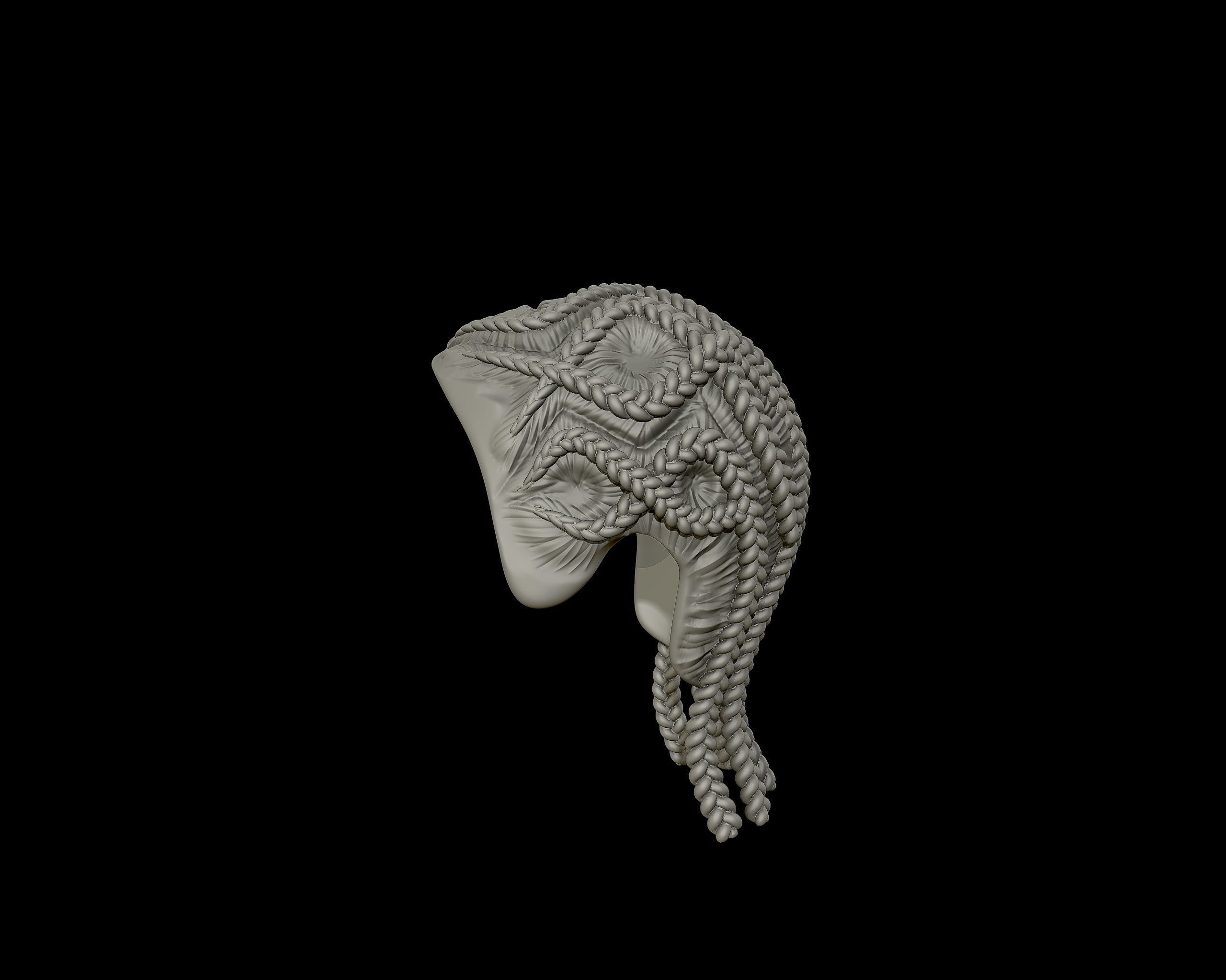 Braid Hairstyle 14 3D print model_11