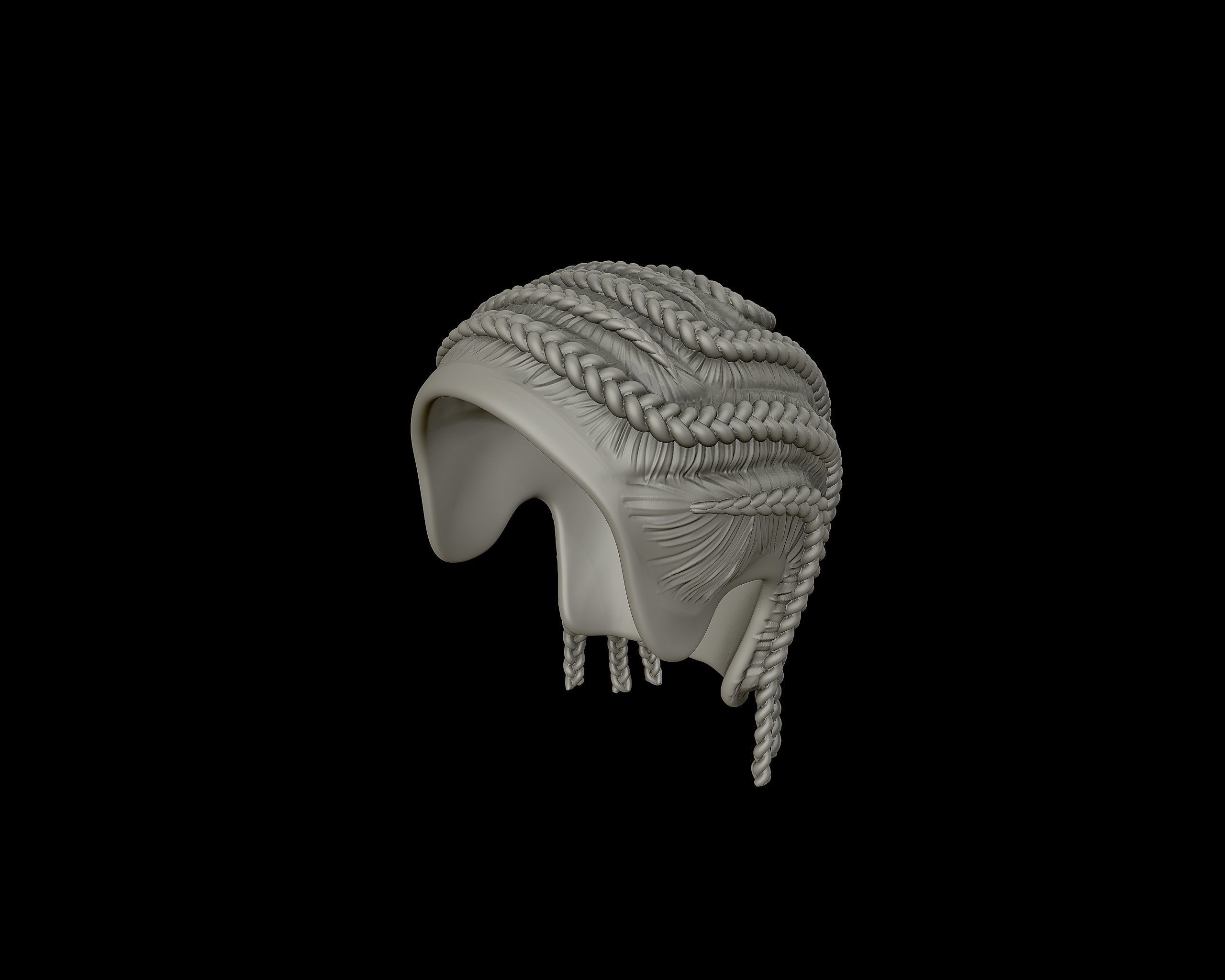 Braid Hairstyle 15 3D print model_9