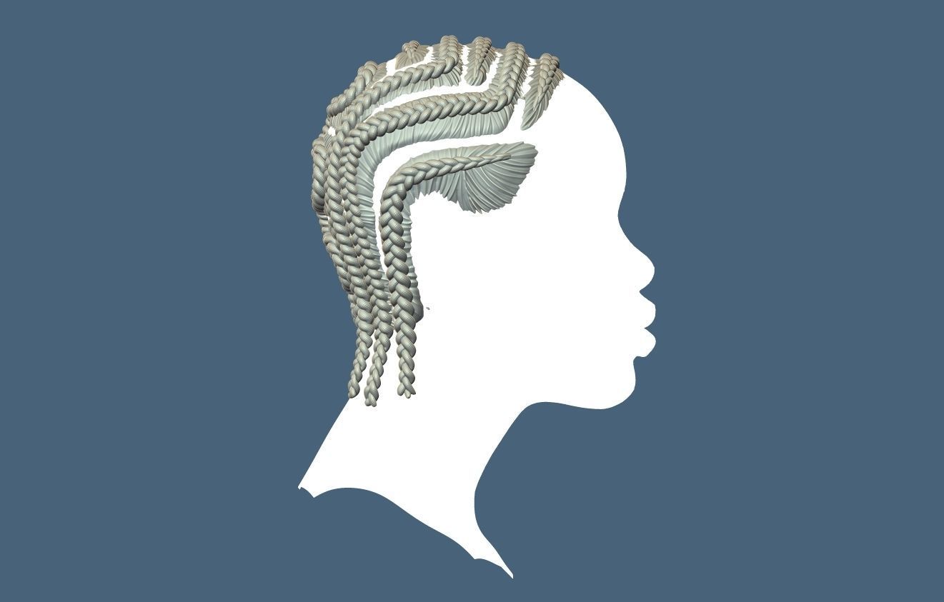 Braid Hairstyle 15 3D print model_6