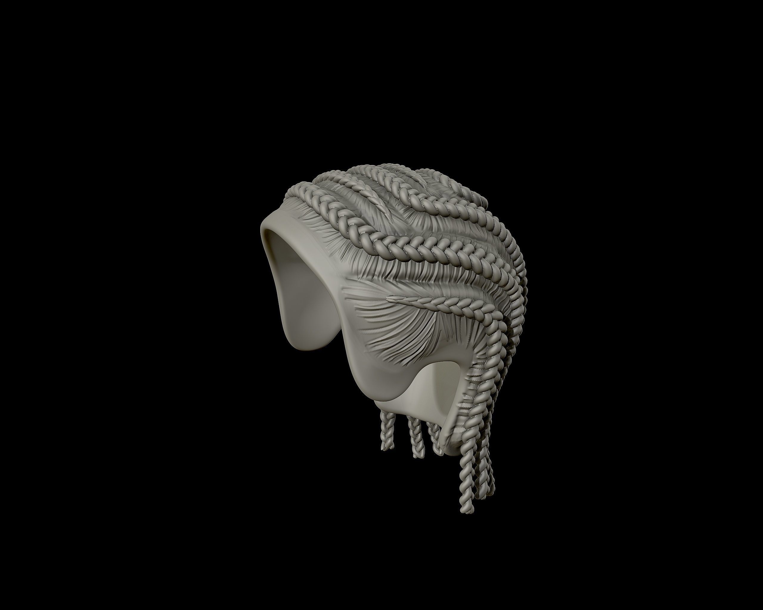 Braid Hairstyle 15 3D print model_10