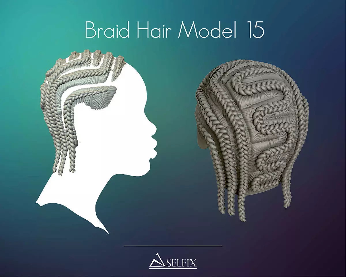 Braid Hairstyle 15 3D print model_0