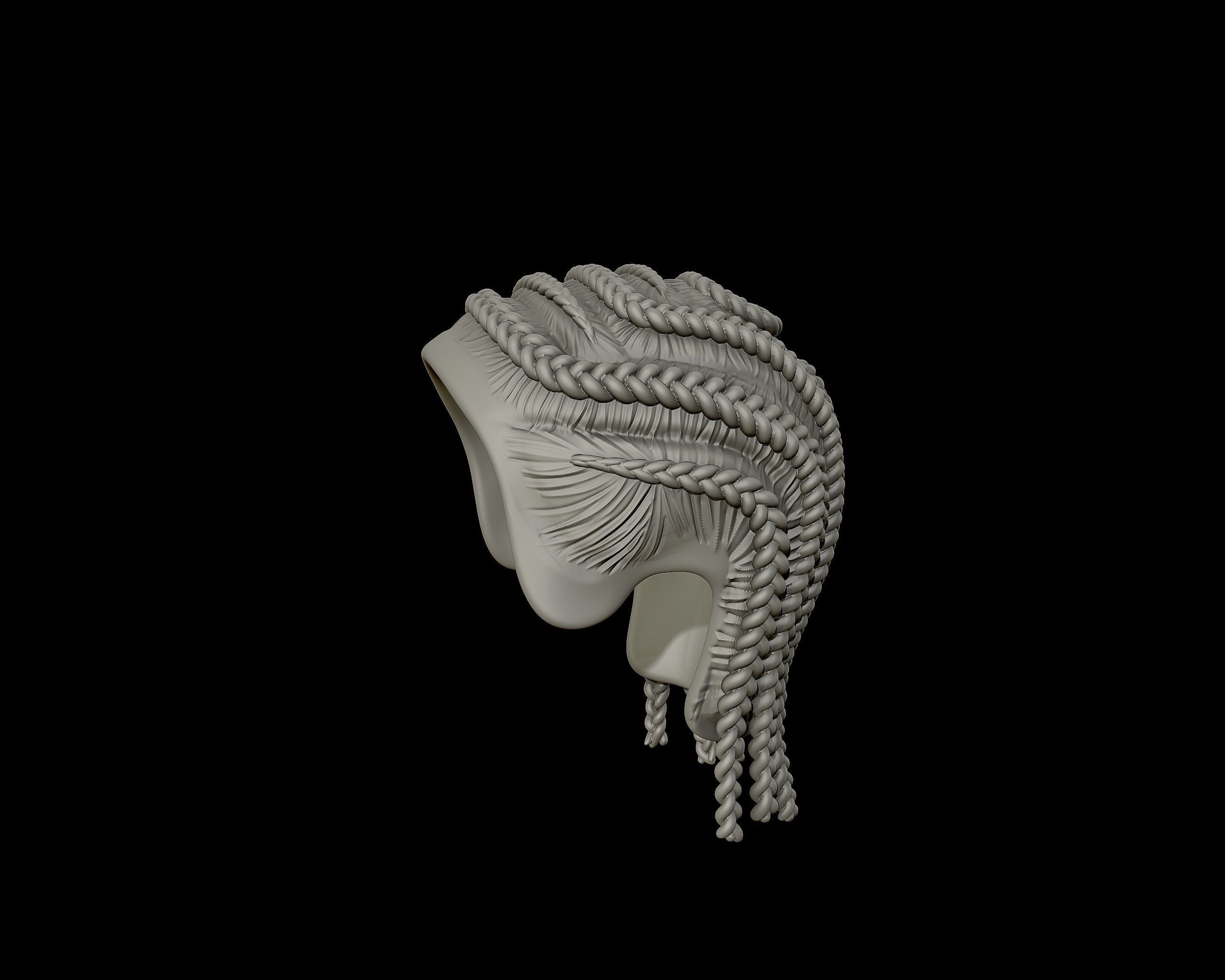 Braid Hairstyle 15 3D print model_11
