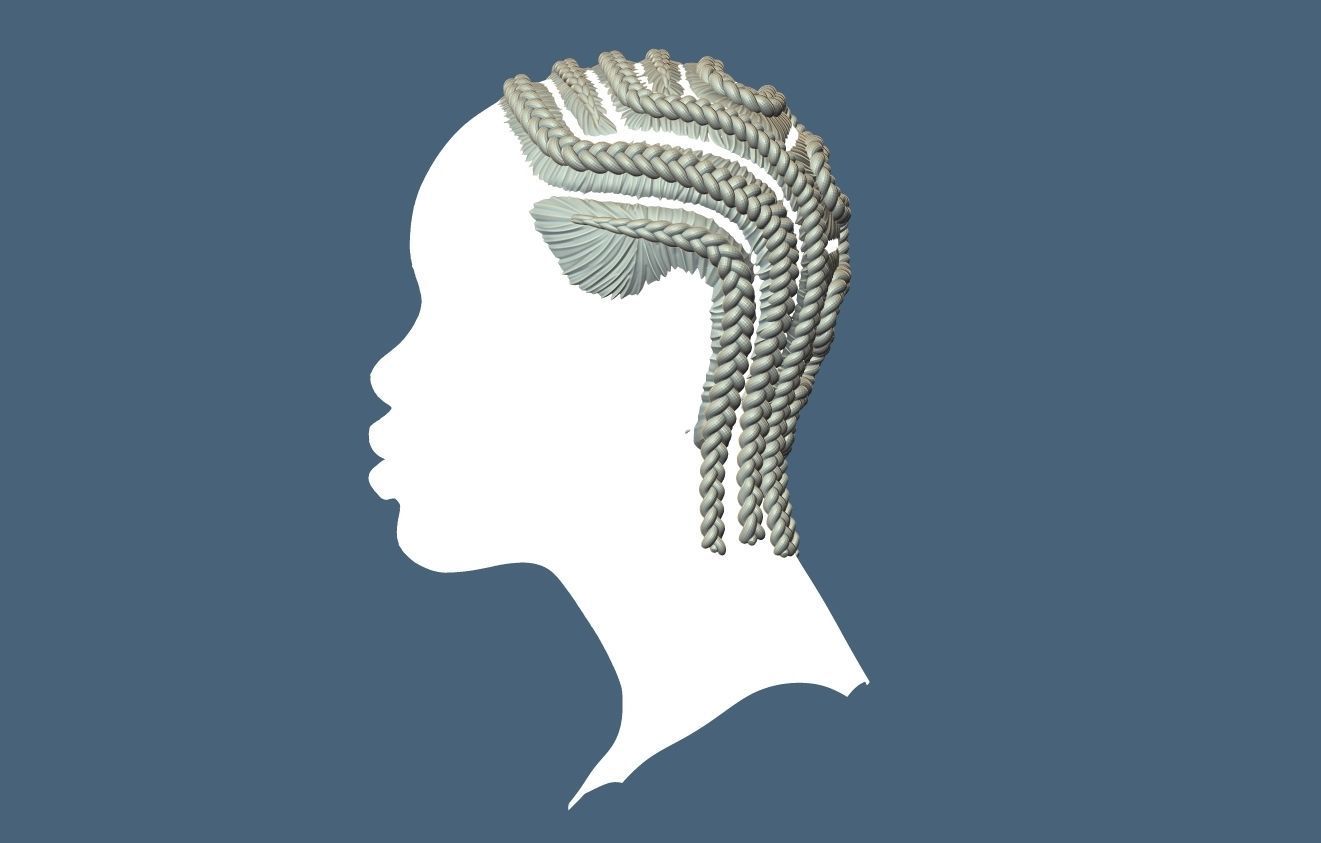 Braid Hairstyle 15 3D print model_3