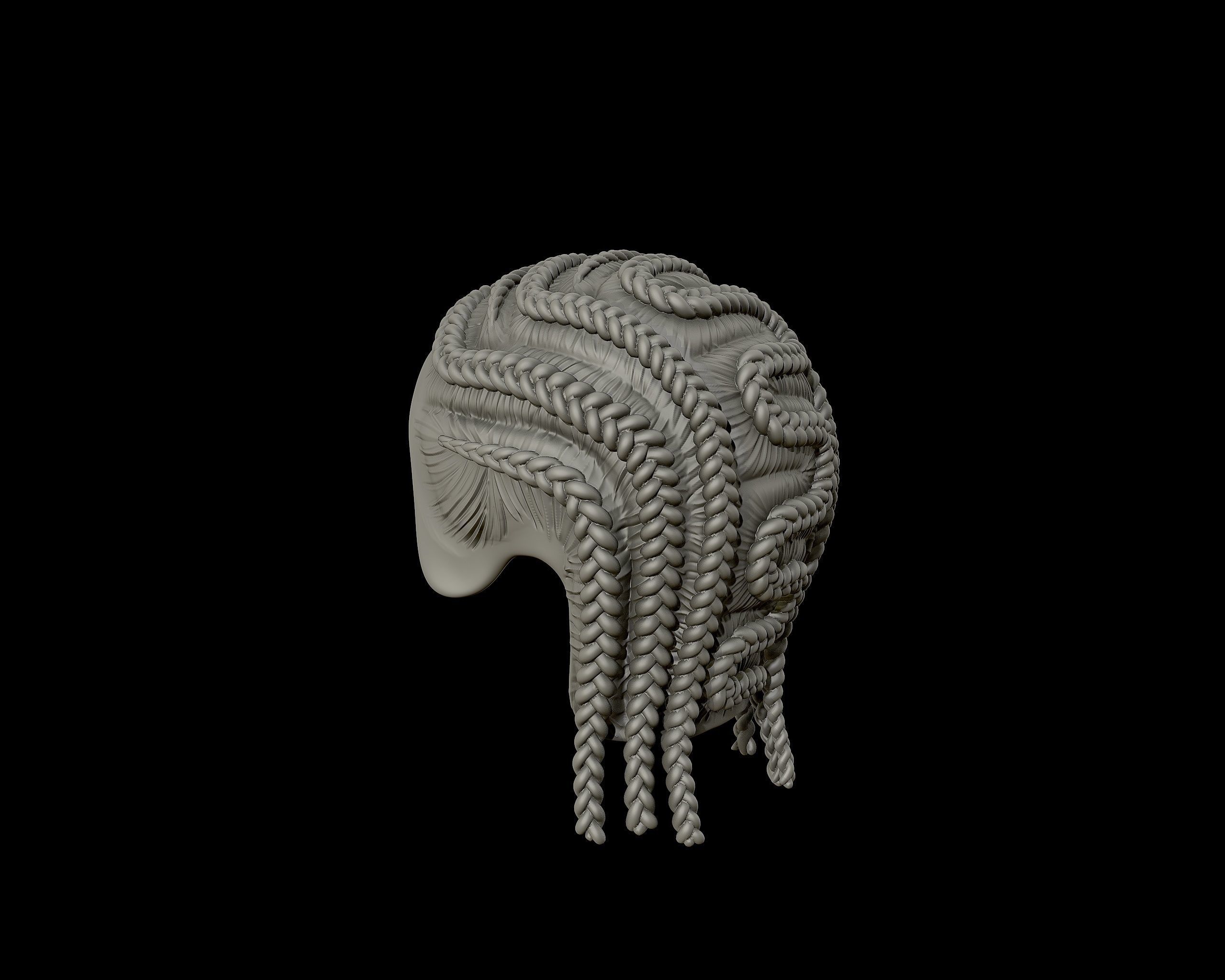 Braid Hairstyle 15 3D print model_13