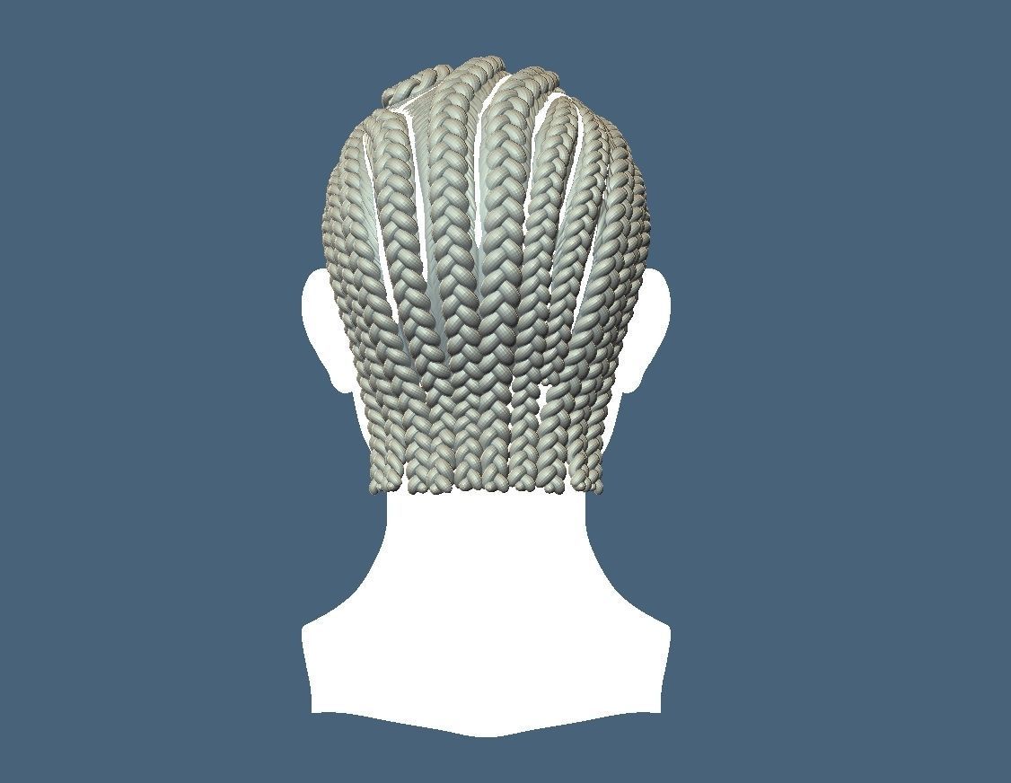 Braid Hairstyle 16 3D print model_4