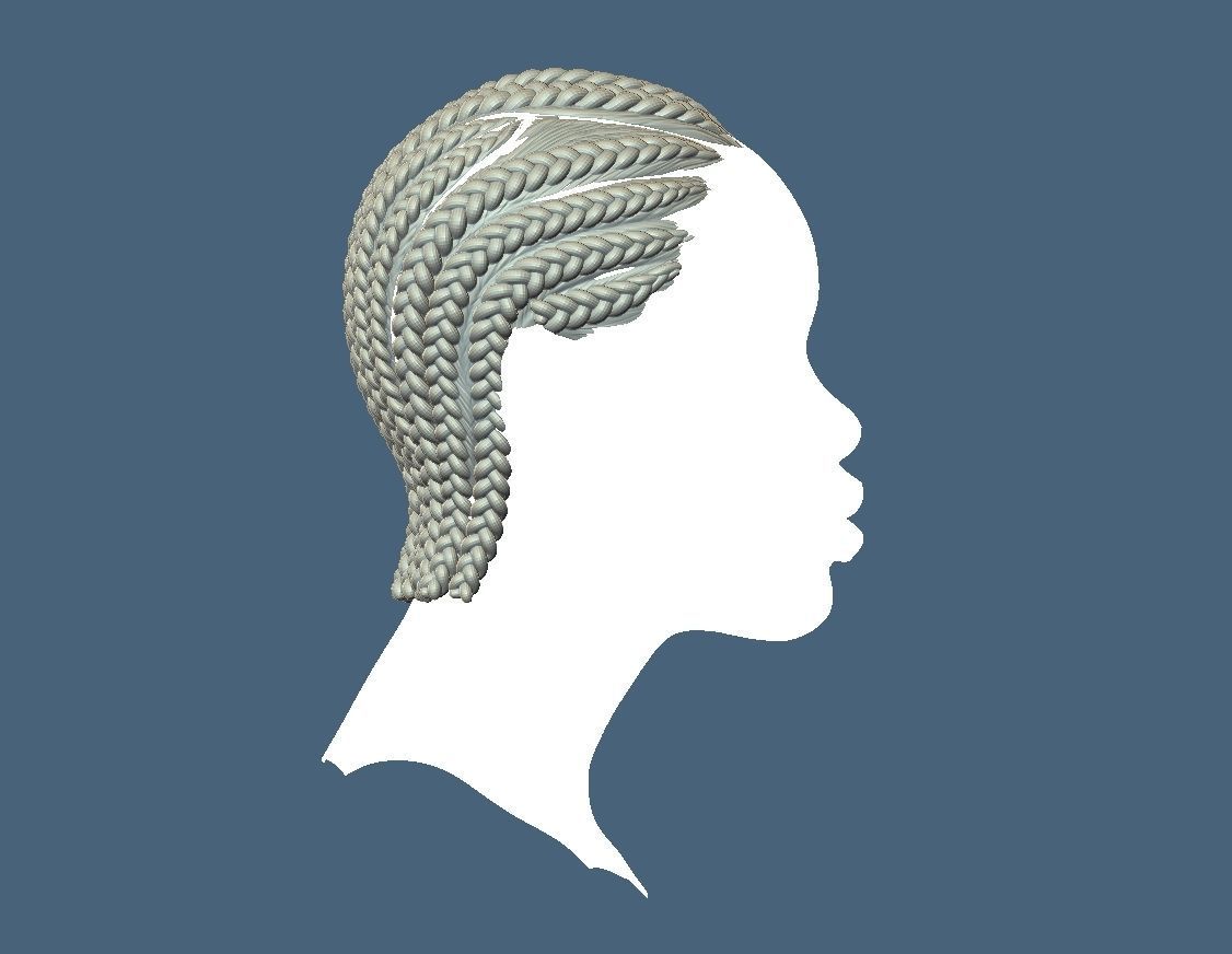 Braid Hairstyle 16 3D print model_5