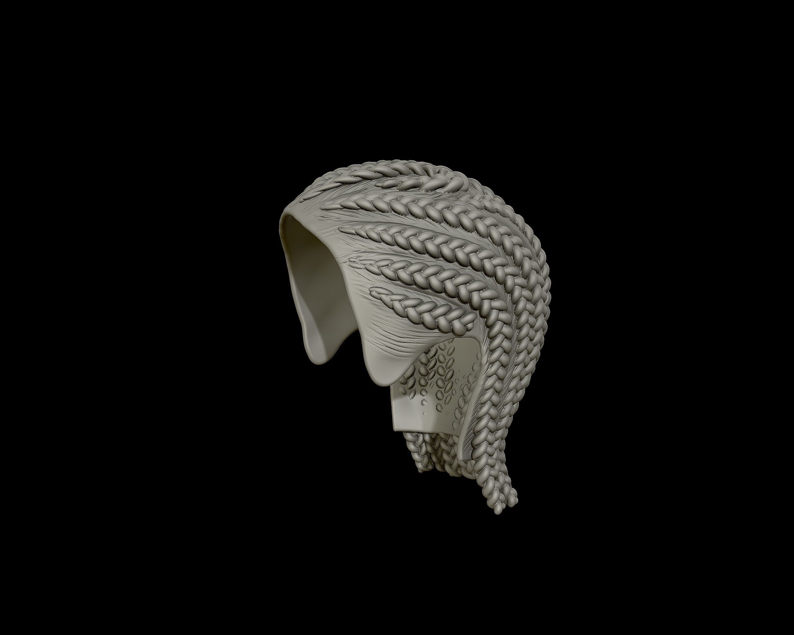 Braid Hairstyle 16 3D print model_10